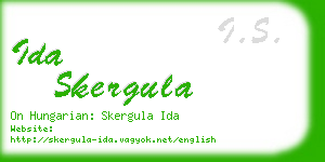 ida skergula business card